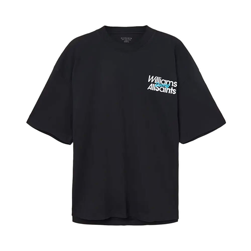 Williams X AllSaints Pole Crew Neck T-Shirt Washed Black
