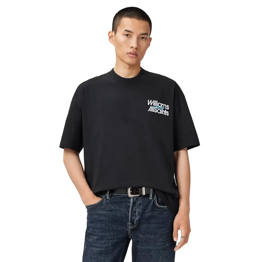 Williams X AllSaints Pole Crew Neck T-Shirt Washed Black