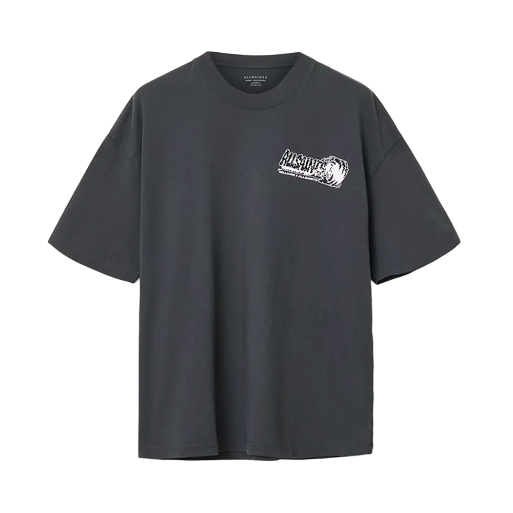Williams X AllSaints Burnout Crew Neck T-Shirt Washed Black