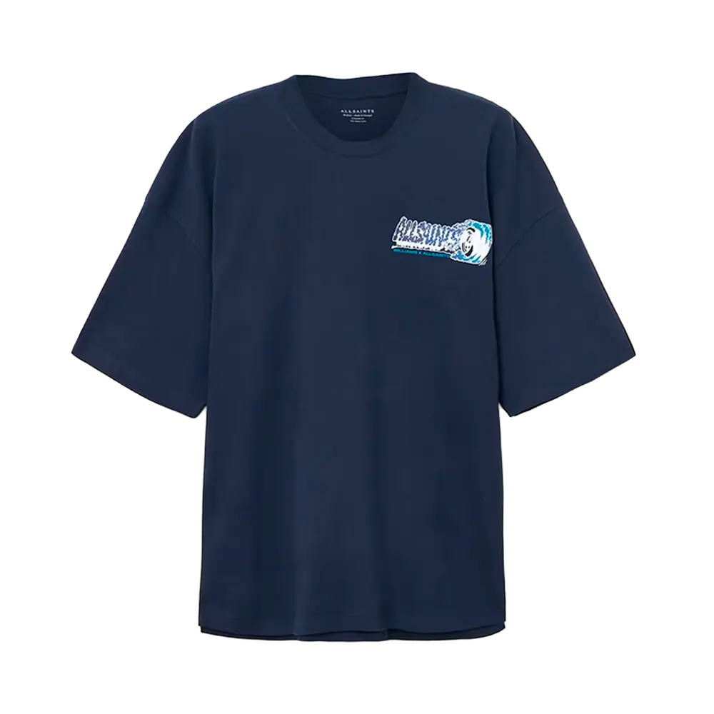 Williams X AllSaints Burnout Crew Neck T-Shirt Williams Blue