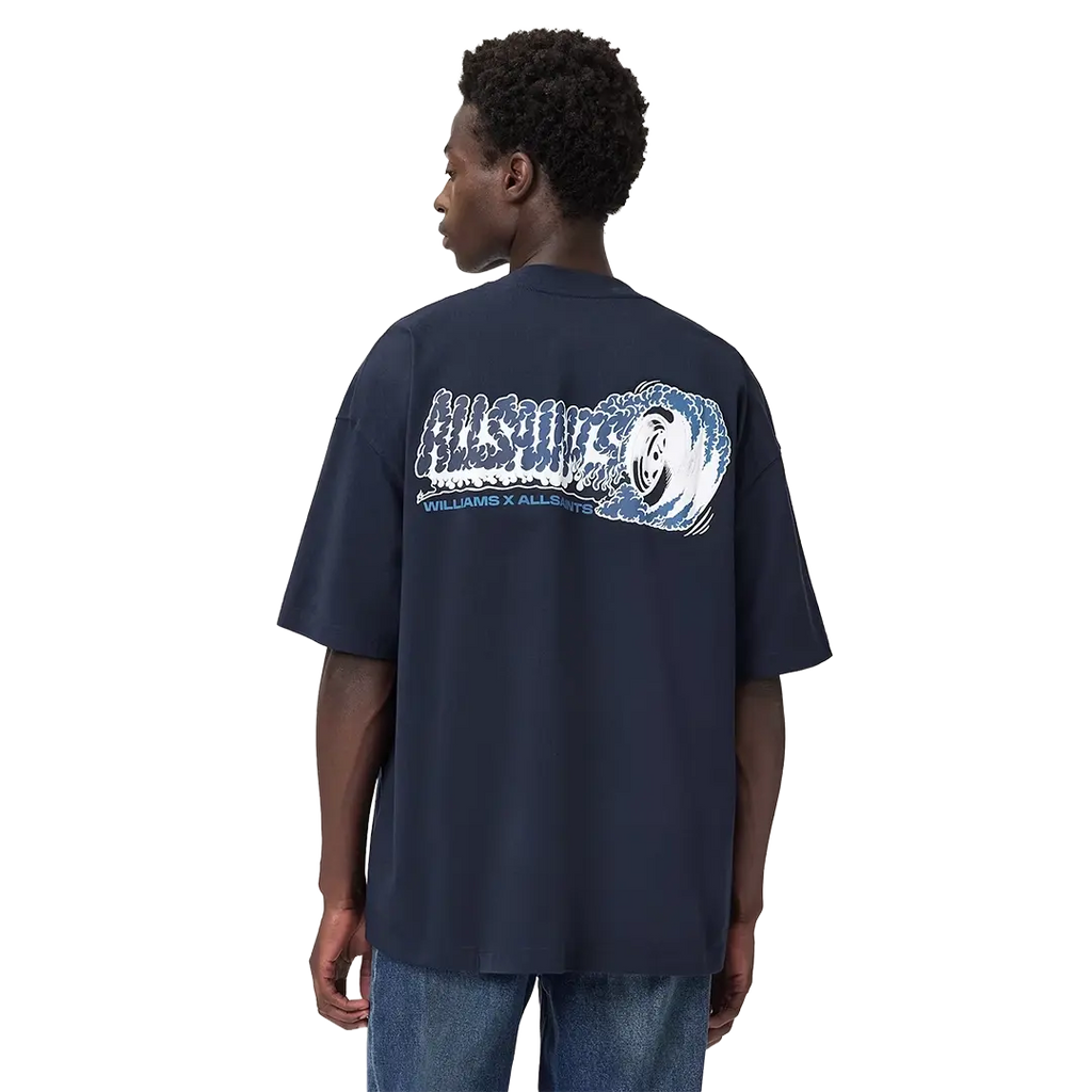 Williams X AllSaints Burnout Crew Neck T-Shirt Williams Blue