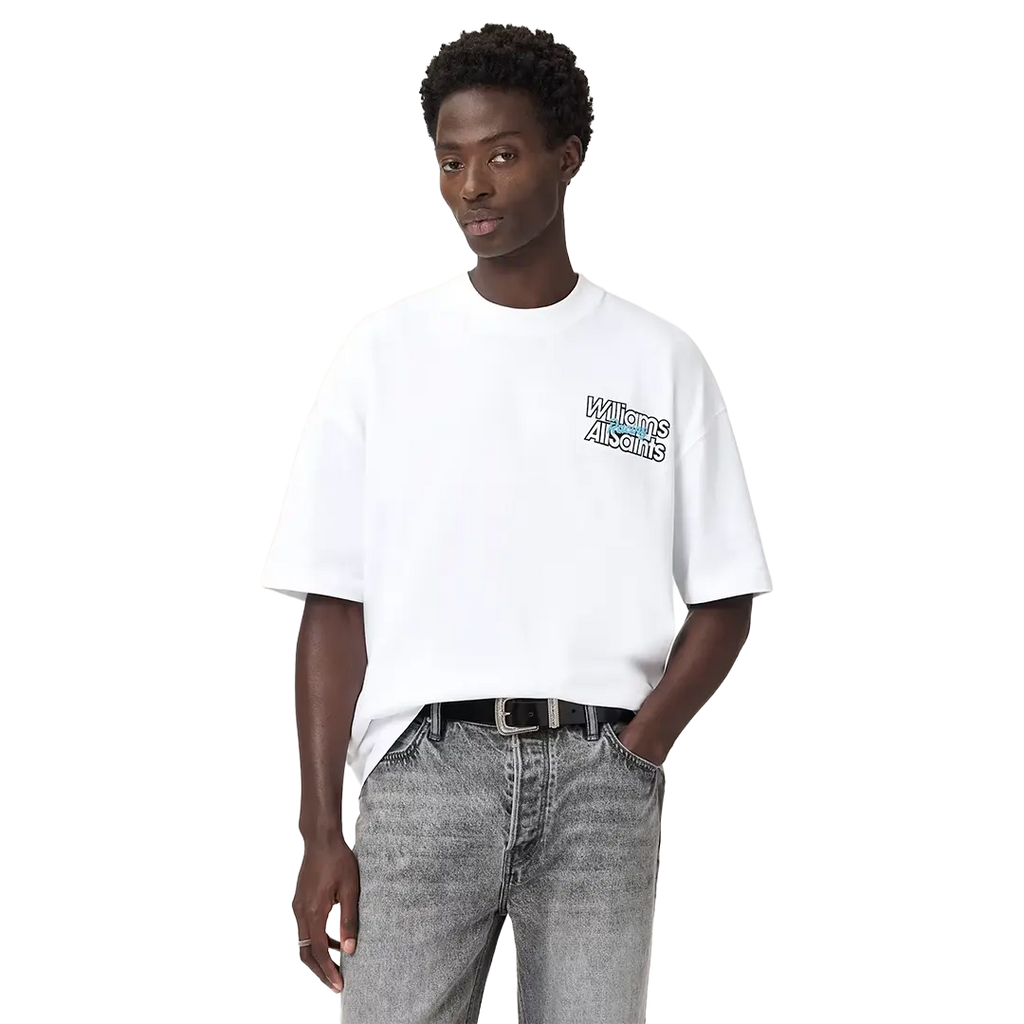 Williams X AllSaints Pole Crew Neck T-Shirt Ashen White