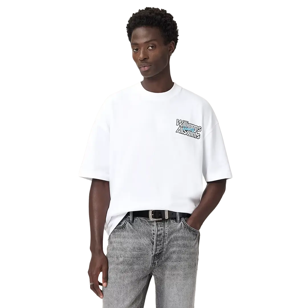 Williams X AllSaints Pole Crew Neck T-Shirt Ashen White