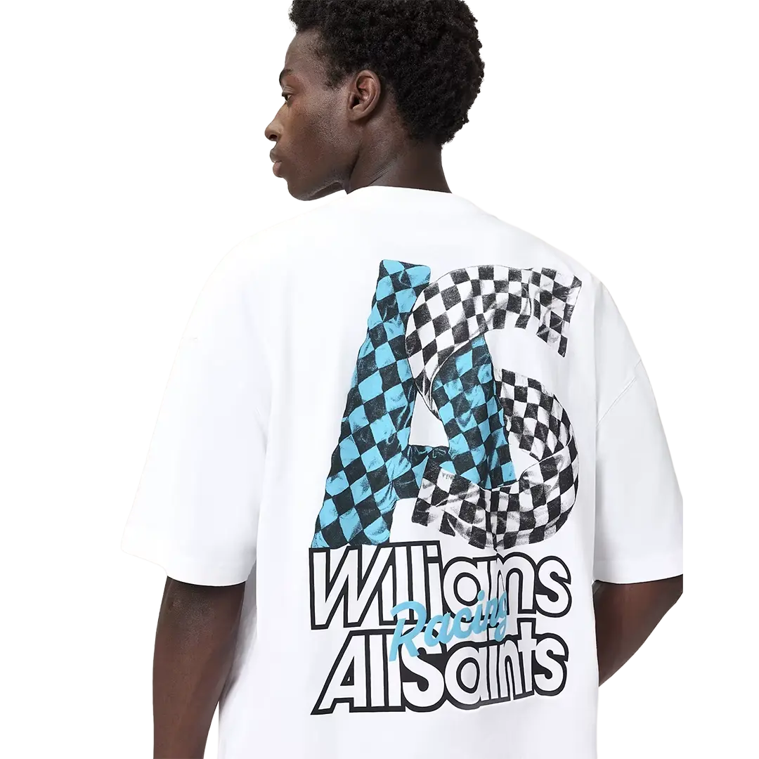 Williams X AllSaints Pole Crew Neck T-Shirt Ashen White