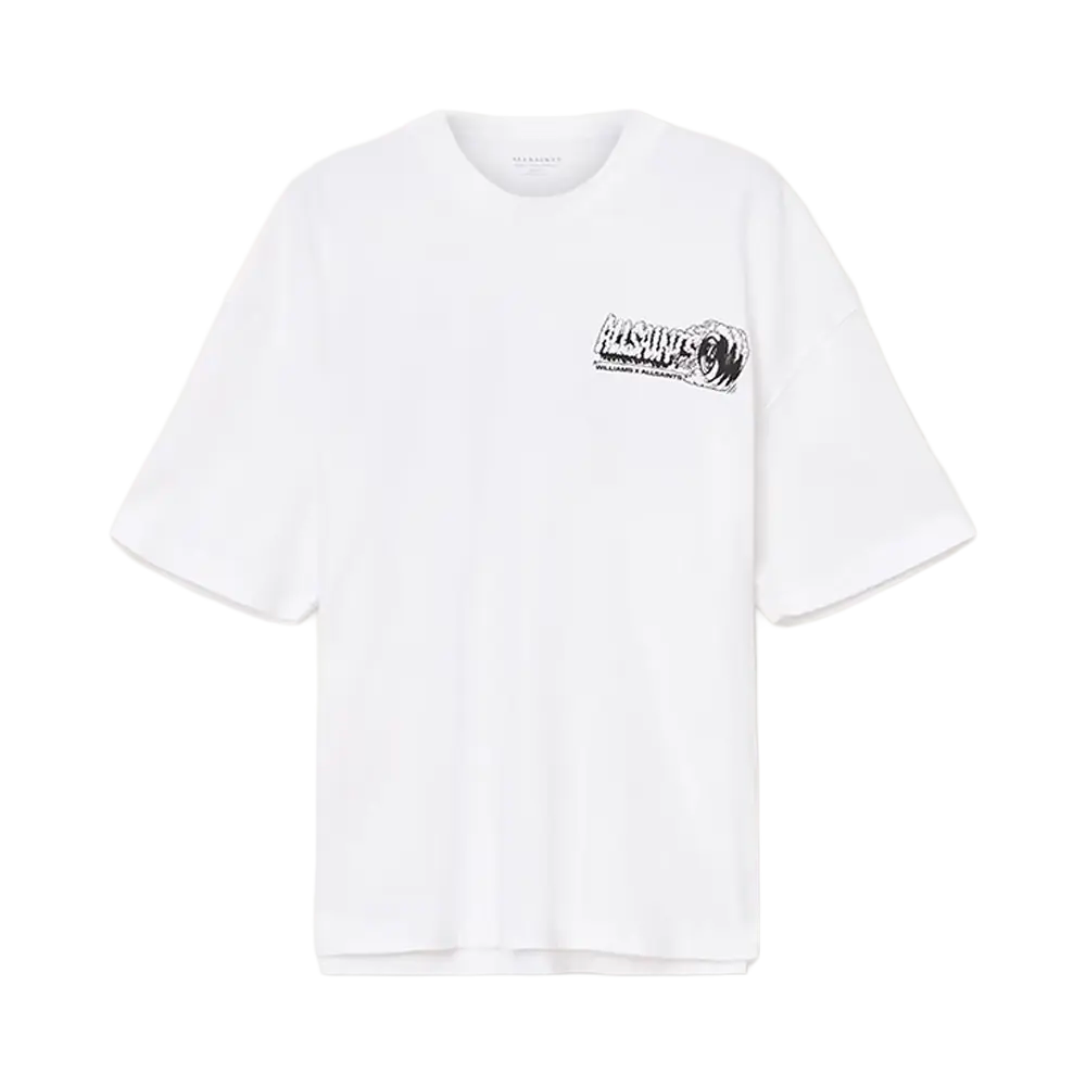 Williams X AllSaints Burnout Crew Neck T-Shirt Ashen White