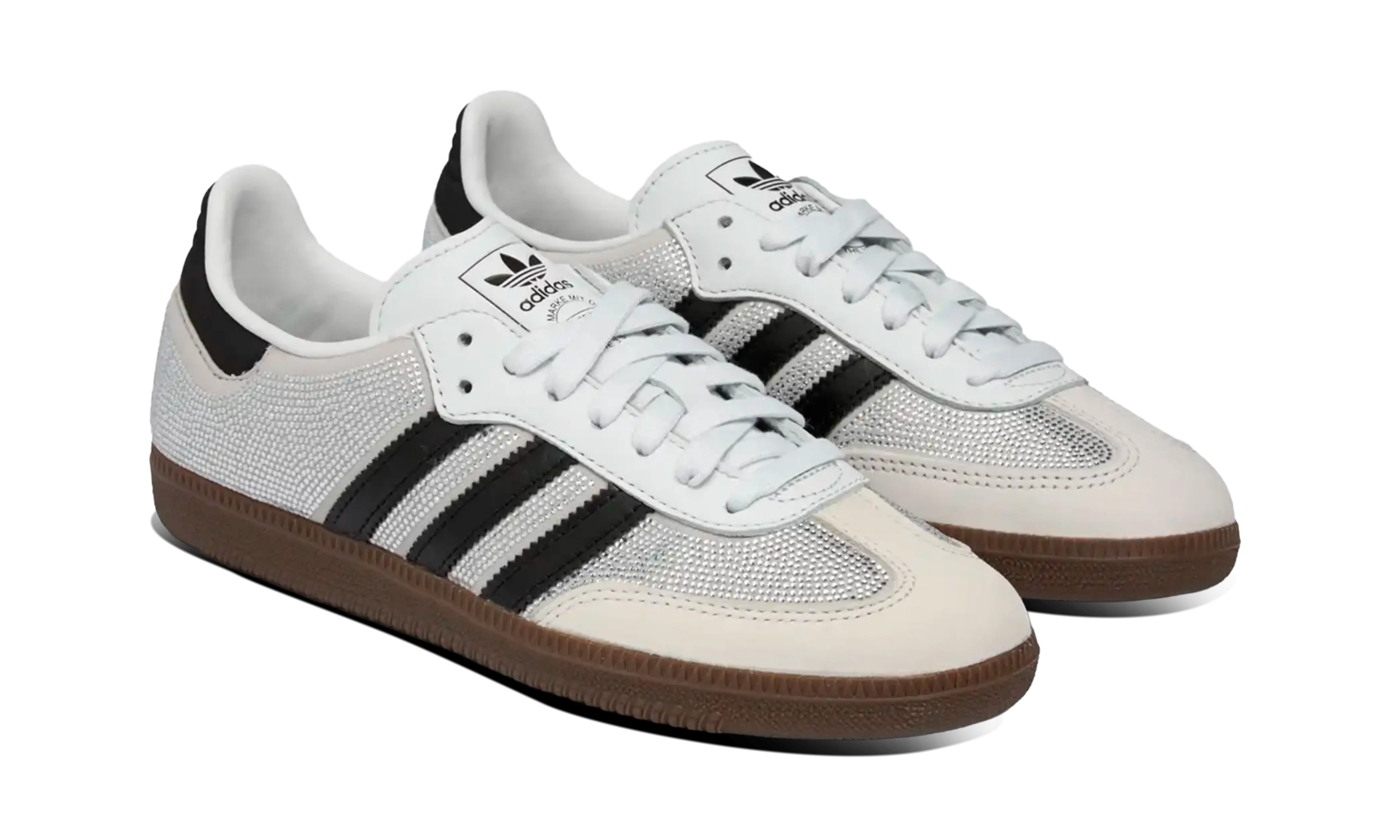 Adidas Mujer Samba OG Rhinestone Crystal White Silver