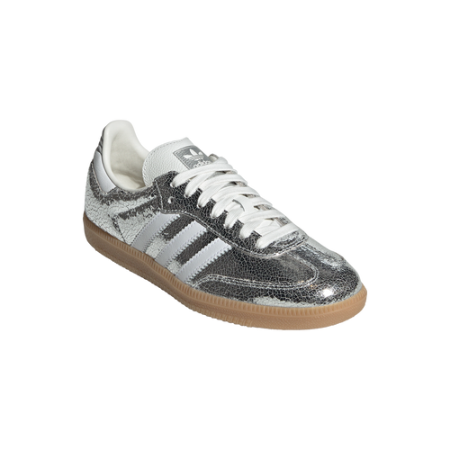 Adidas Mujer Samba OG Silver Metallic Cracked Leather