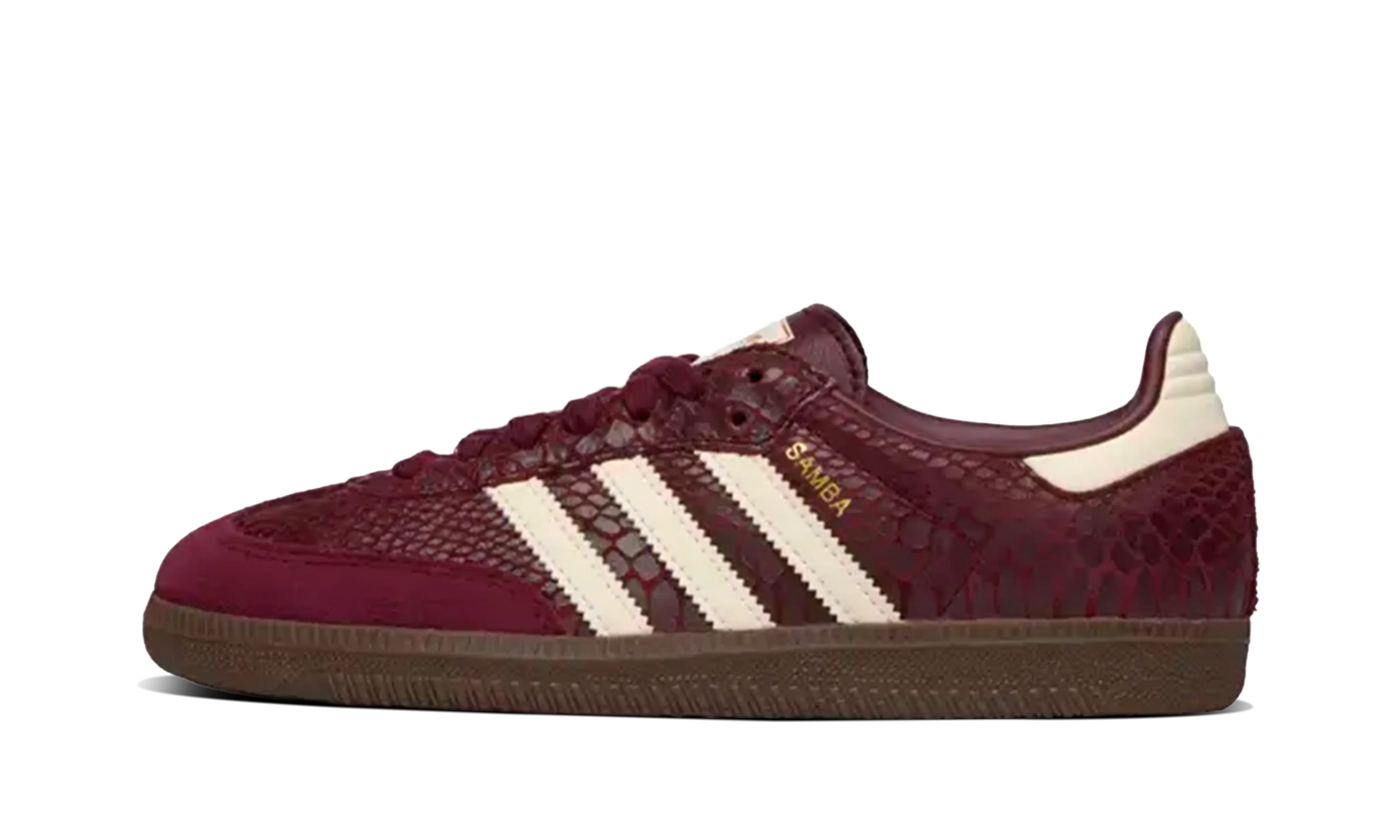 Adidas Mujer Samba OG Snakeskin Maroon Cream White