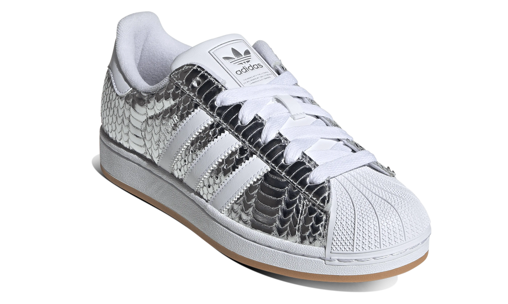 Adidas Superstar II Patent Snakeskin Silver Metallic