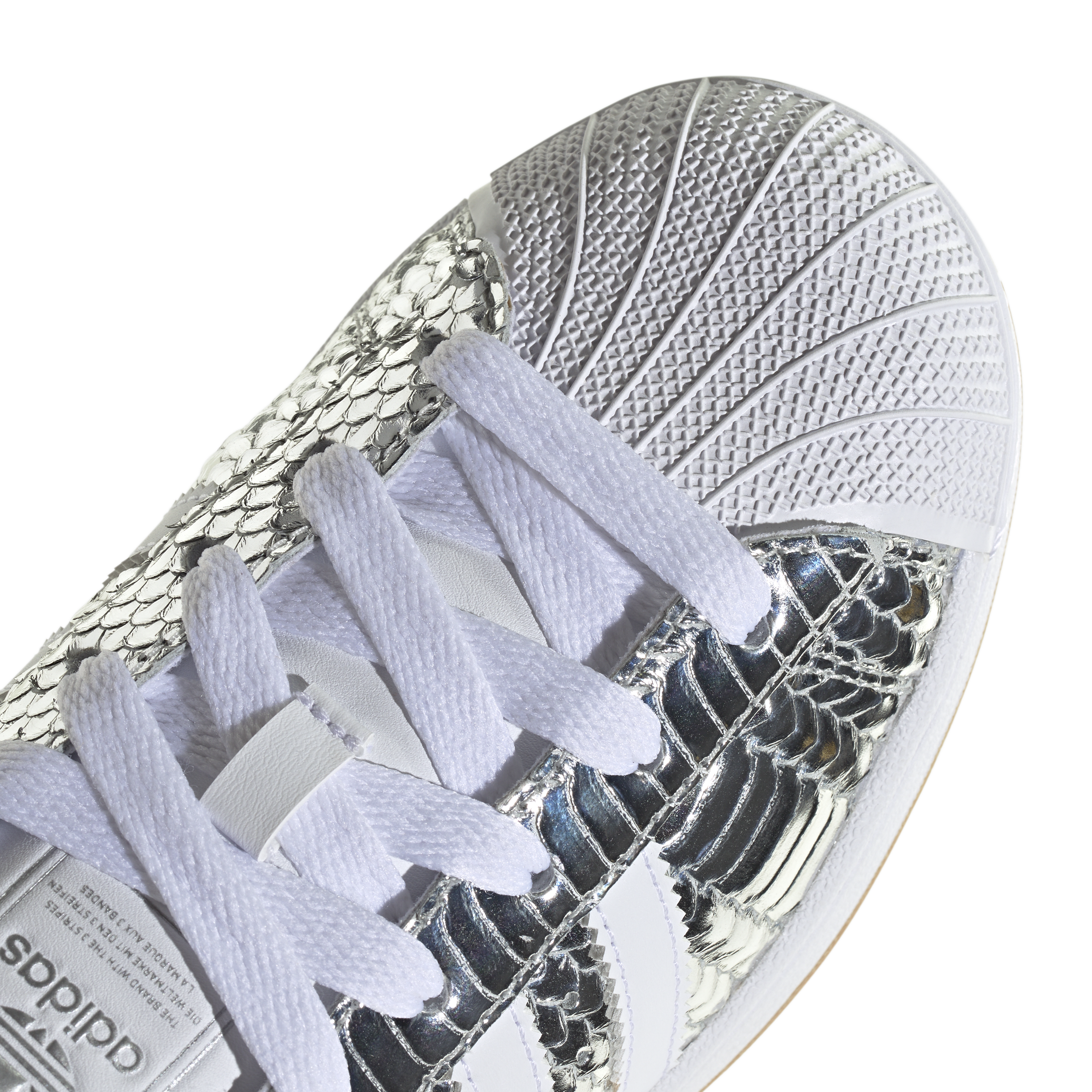 Adidas Superstar II Patent Snakeskin Silver Metallic