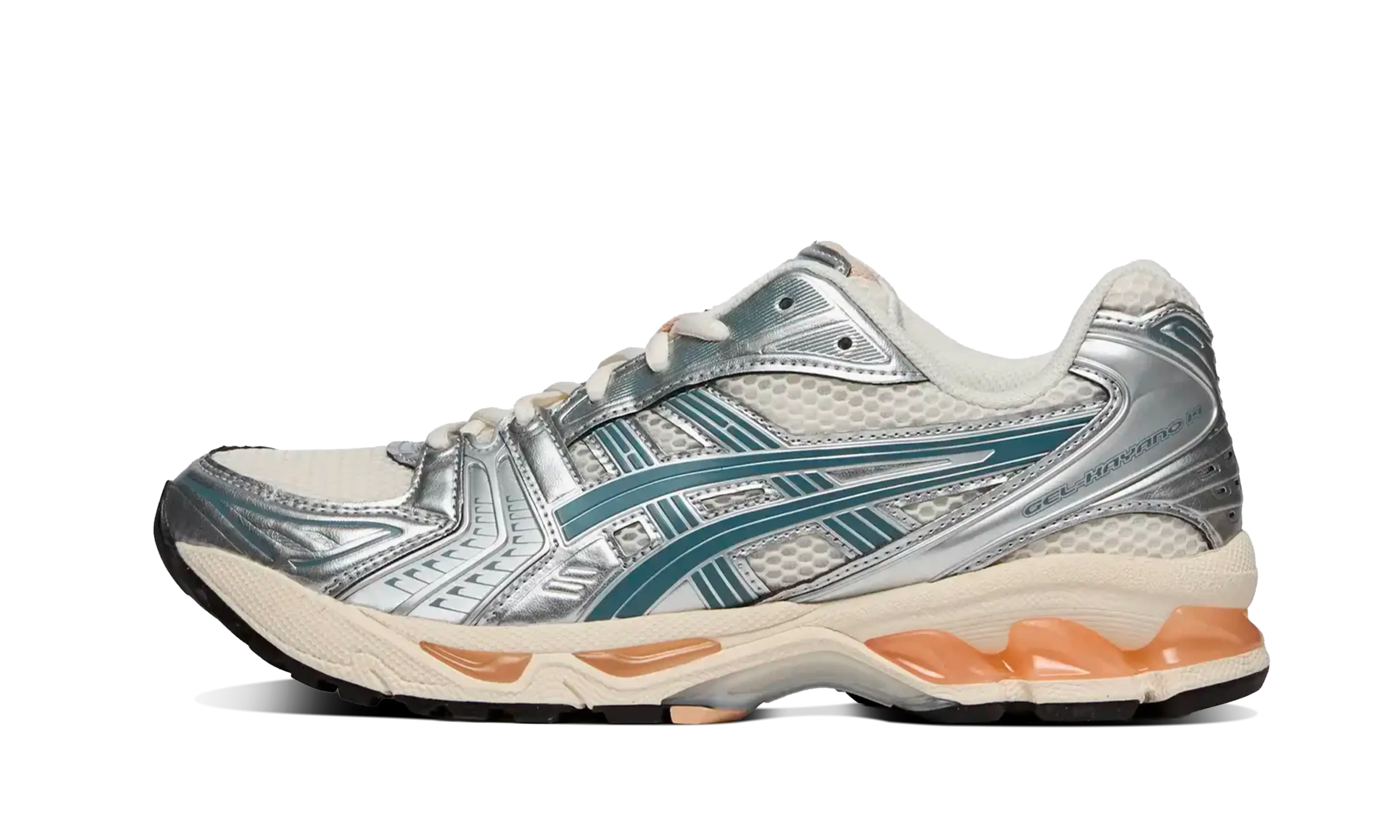 ASICS Gel-Kayano 14 Birch Pure Silver Teal Gold