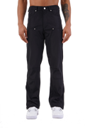 Black Cargo Popper Trousers