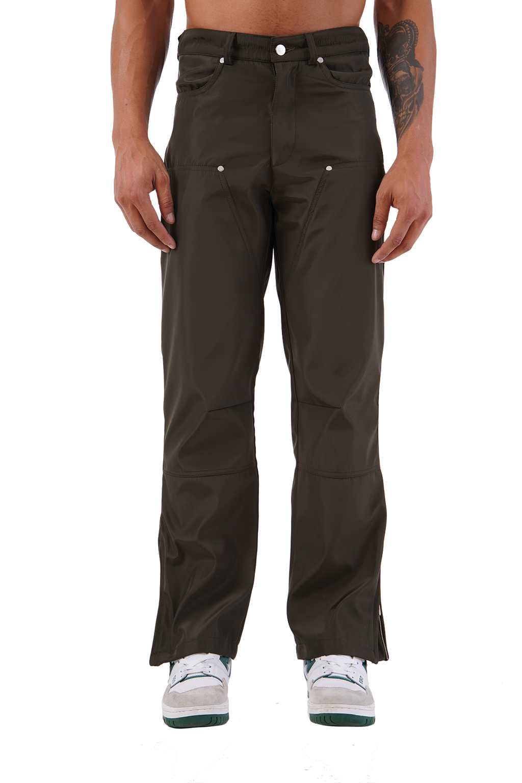 Dark Green Cargo Trousers