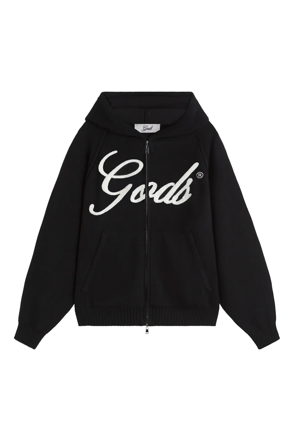 Fake Gods Knitted Zipper Black