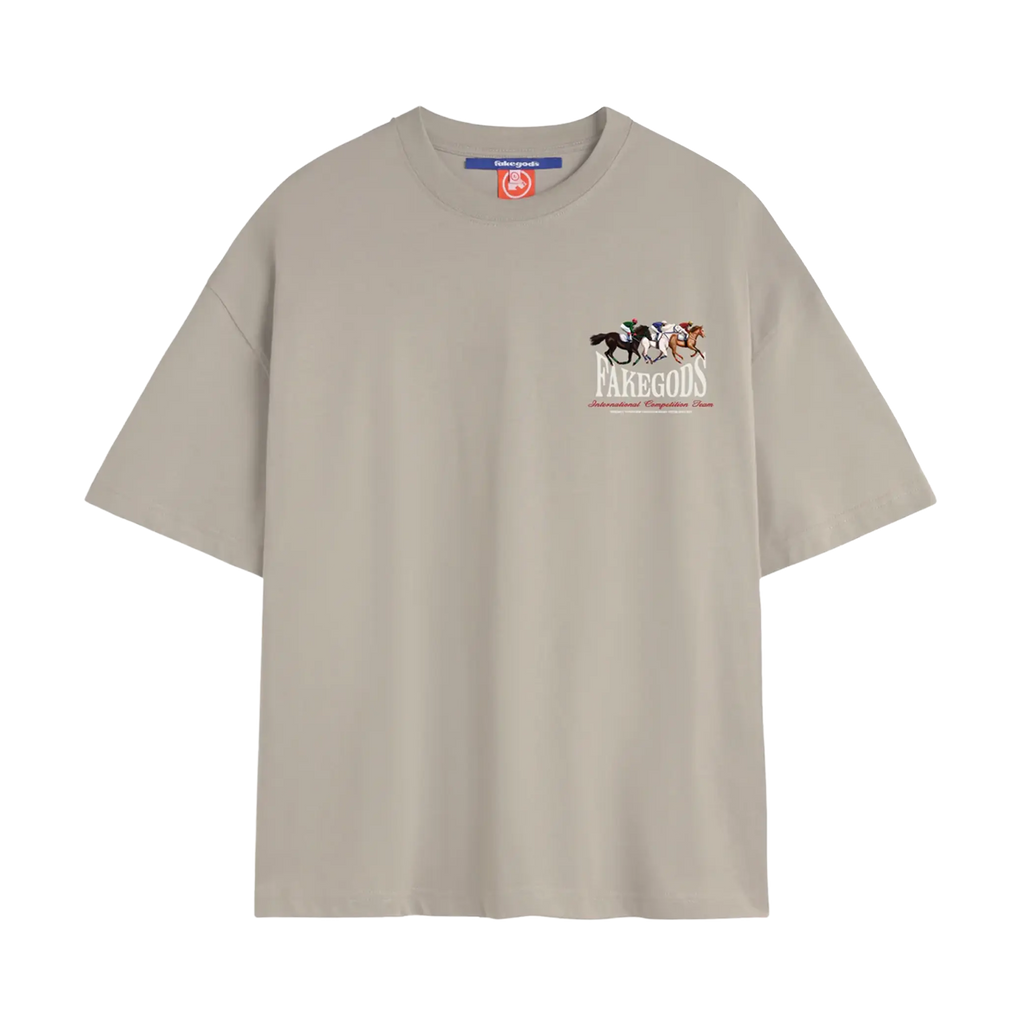 Fakegods Horse Race Tee Light  Grey