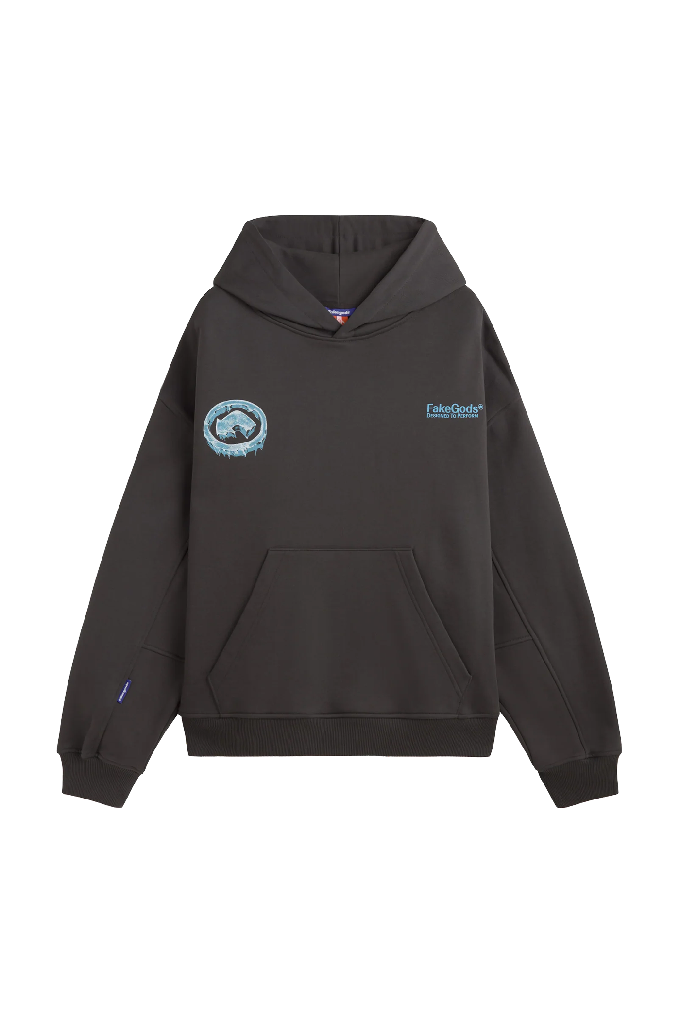Fakegods Iced Logo Hoodie Dark Grey