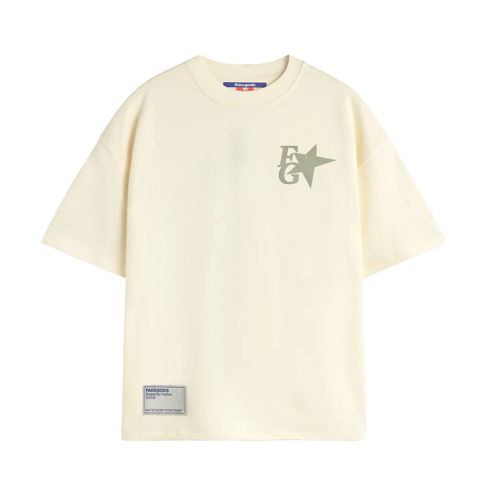 Fakegods Star Boxy Tee Cream
