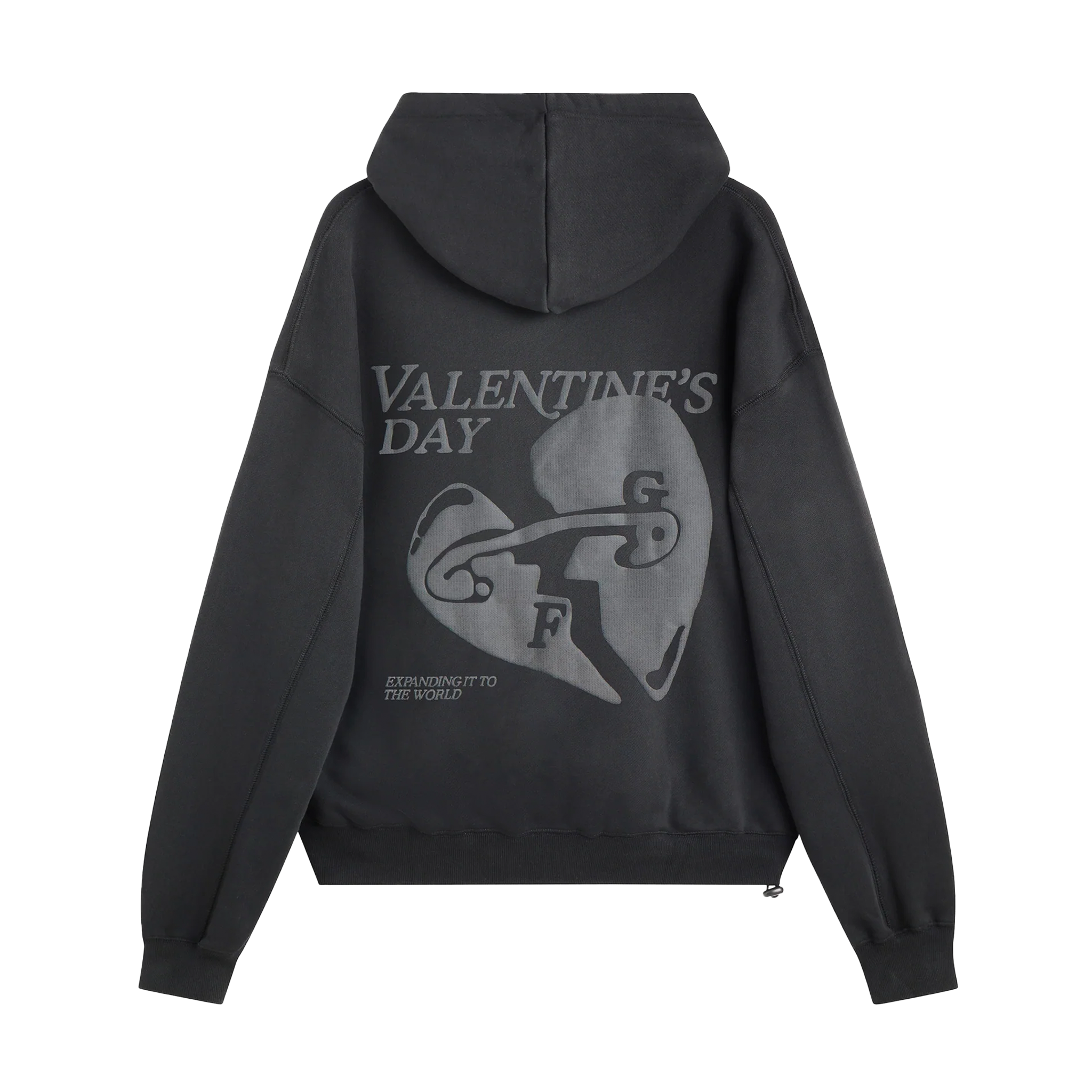 Fakegods Valentines Hoodie Dark Grey
