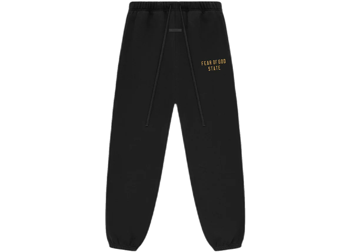 Fear Of God Essentials Sweatpants Fleece Black Gold