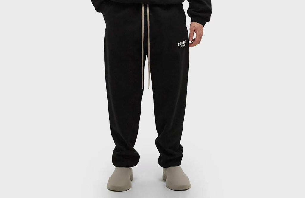 Fear Of God Essentials Sweatpants Fleece Black White