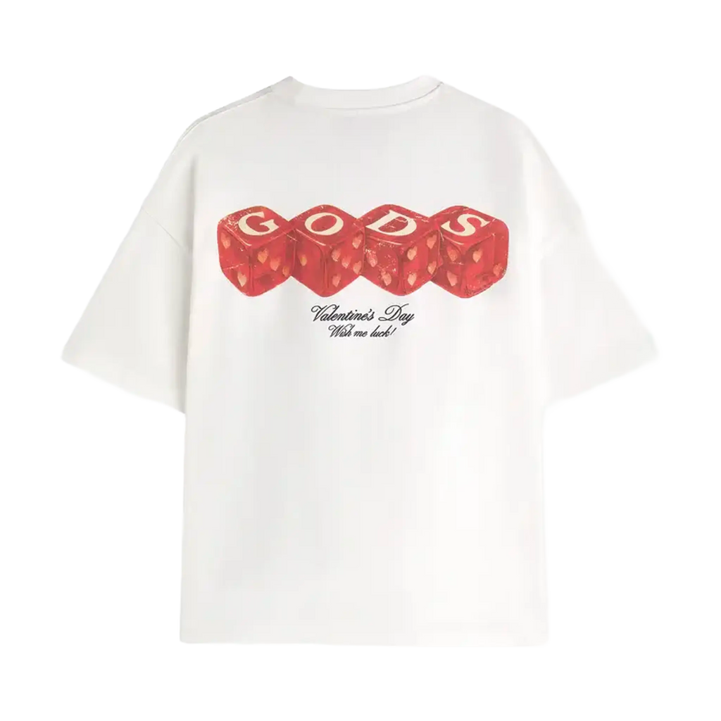 Gods Red Dice Tee Cream
