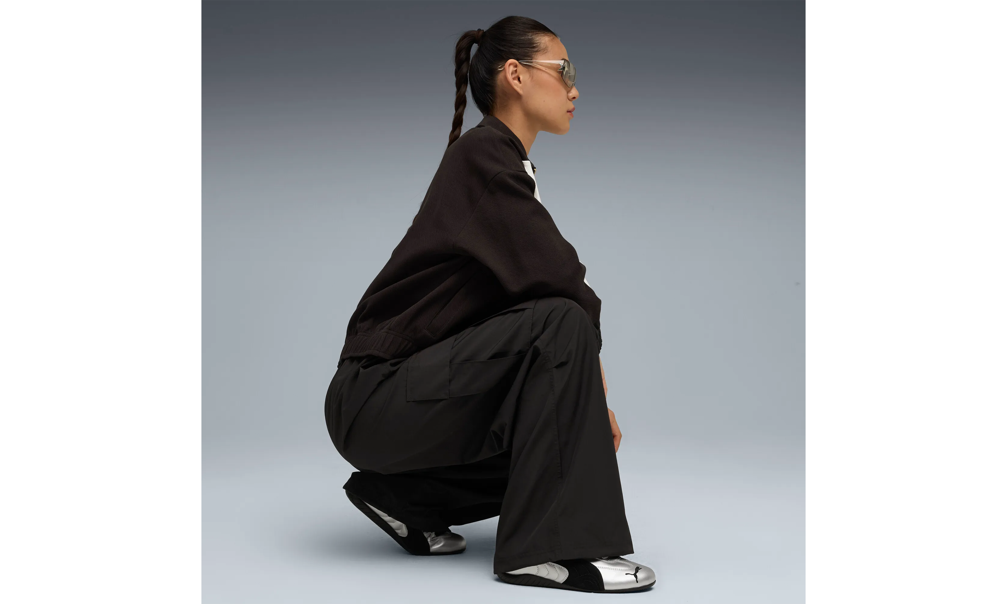 Puma Mujer Speedcat Metallic Silver Black