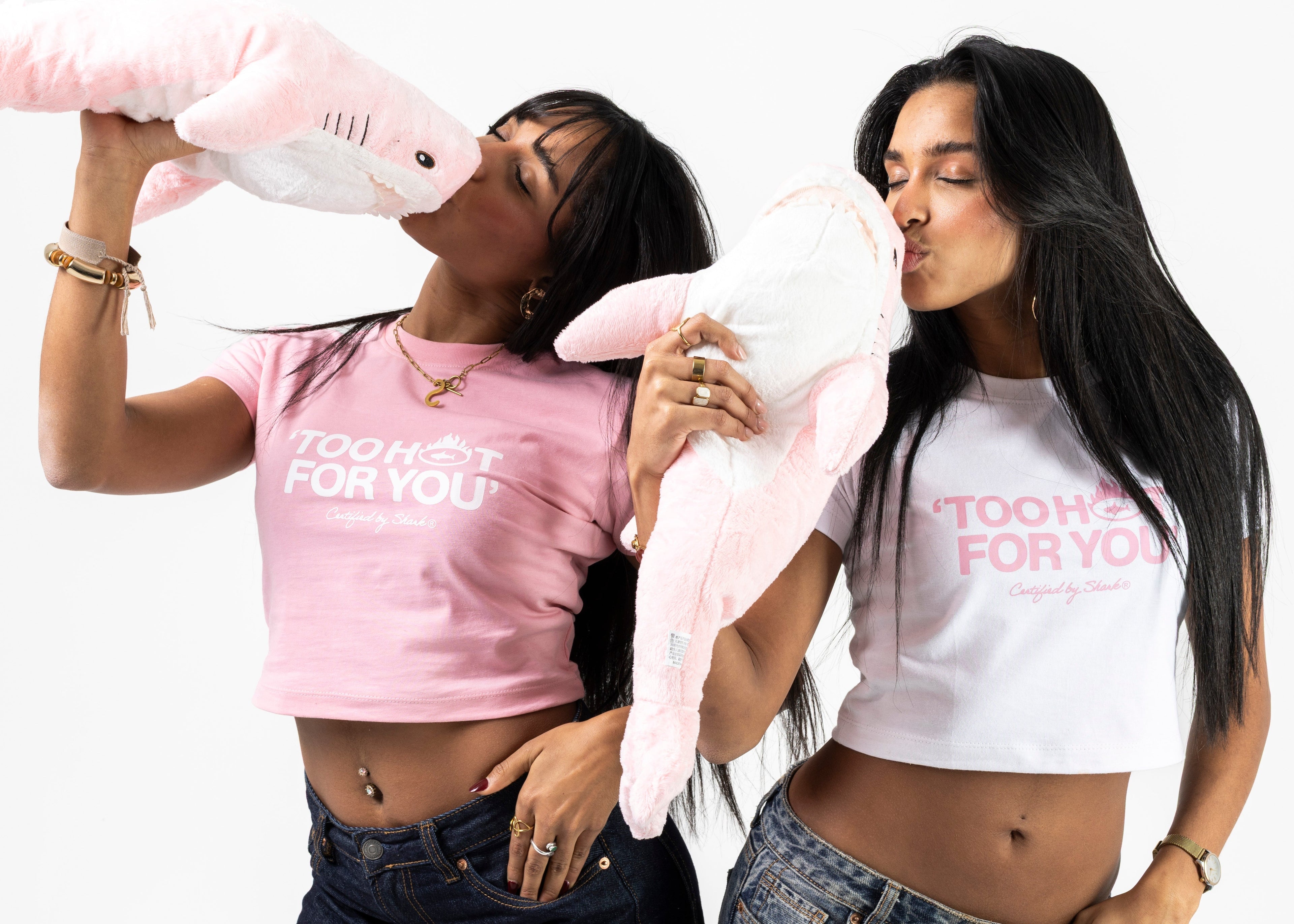 SHARK Too Hot For You Pink Top