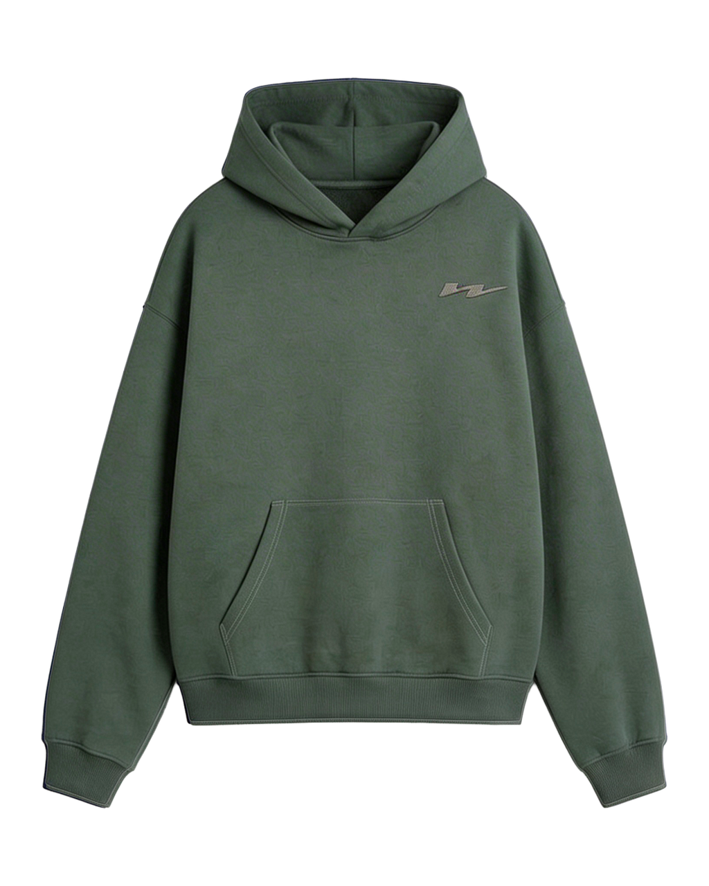 W Patch Hoodie Olive Green