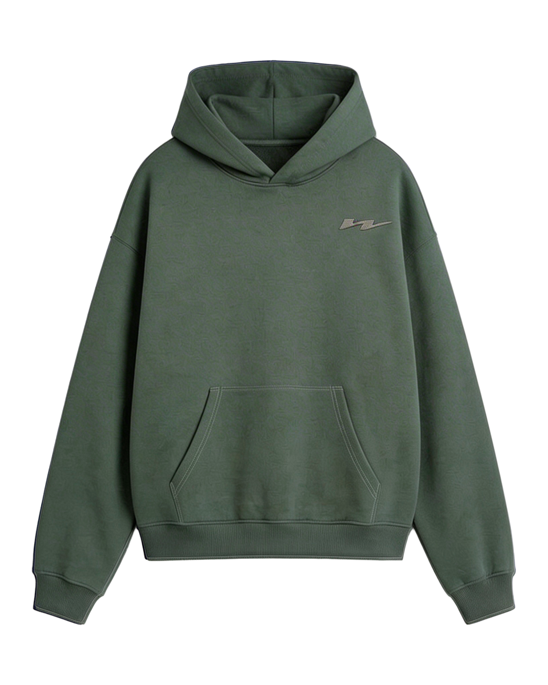 W Patch Hoodie Olive Green